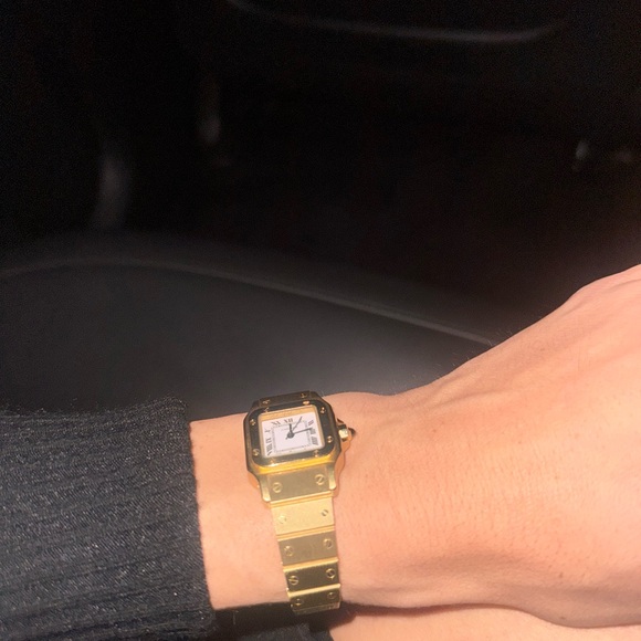 Vintage Cartier Santos 23.5mm 18K yellow gold watch - Picture 6 of 14